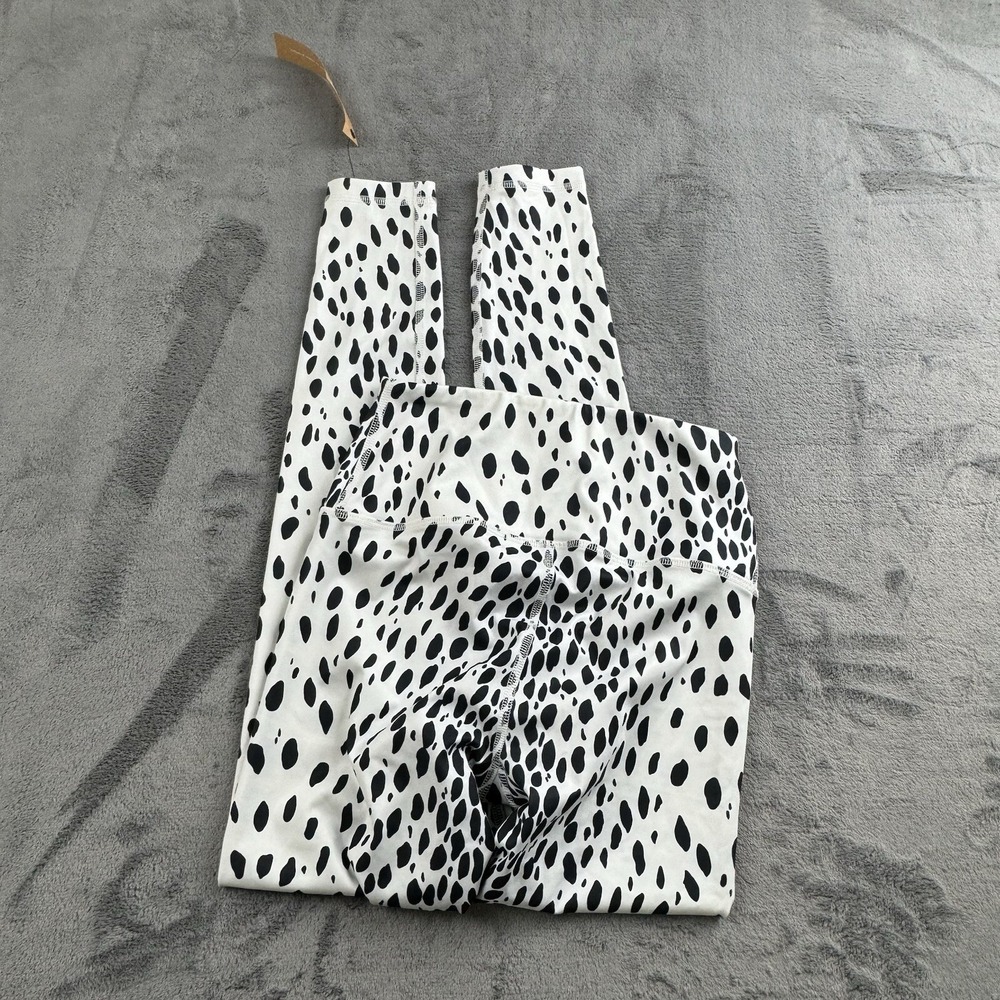 Reformation Black & White Dalmatian Print Leggings
